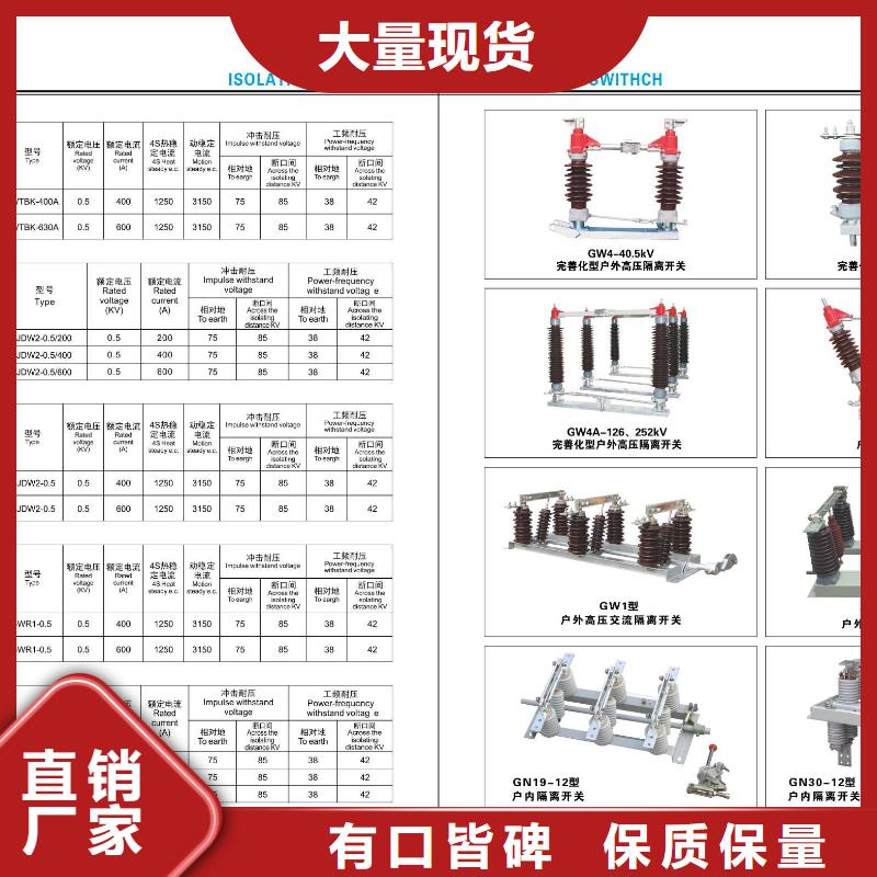 高压隔离开关三相组合式避雷器N年生产经验